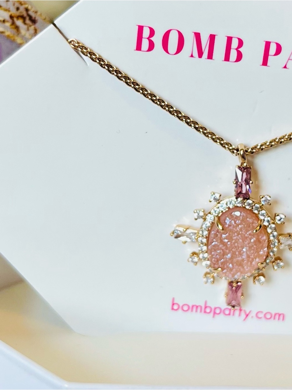 Bomb Party Retro Iceland Dreams RBP4138 Druzy Ice Dreams Necklace